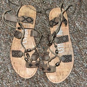 Sam&Libby Tie Up Embellished Sandal